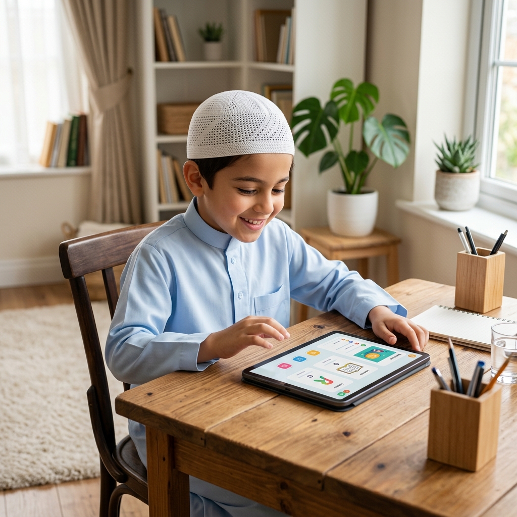 Child learning Quran